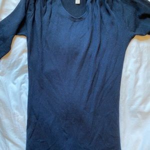 loft navy sweater dress-XS